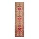 Vintage Turkish Hand-Knotted Wool Cotton Orange Runner Rug 85x344