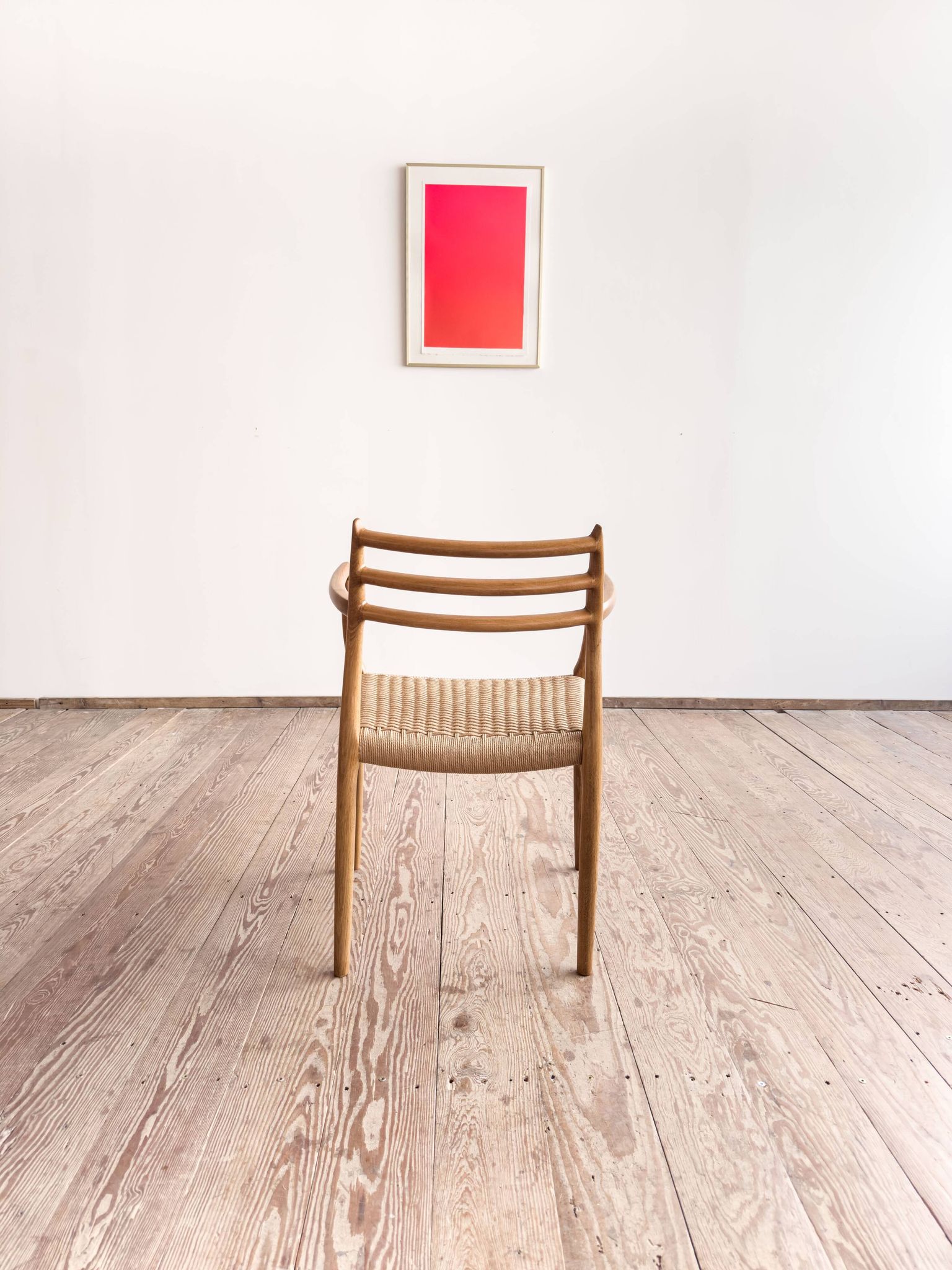 Fauteuil rare modèle 62 par Niels O. Møller en chêne, Danemark