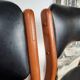 Set de 4 chaises scandinave,  Skaï  année  70