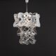 Murano glass suspension light in chrome designed by Carlo Nason for Kalmar, Catena, Austria.