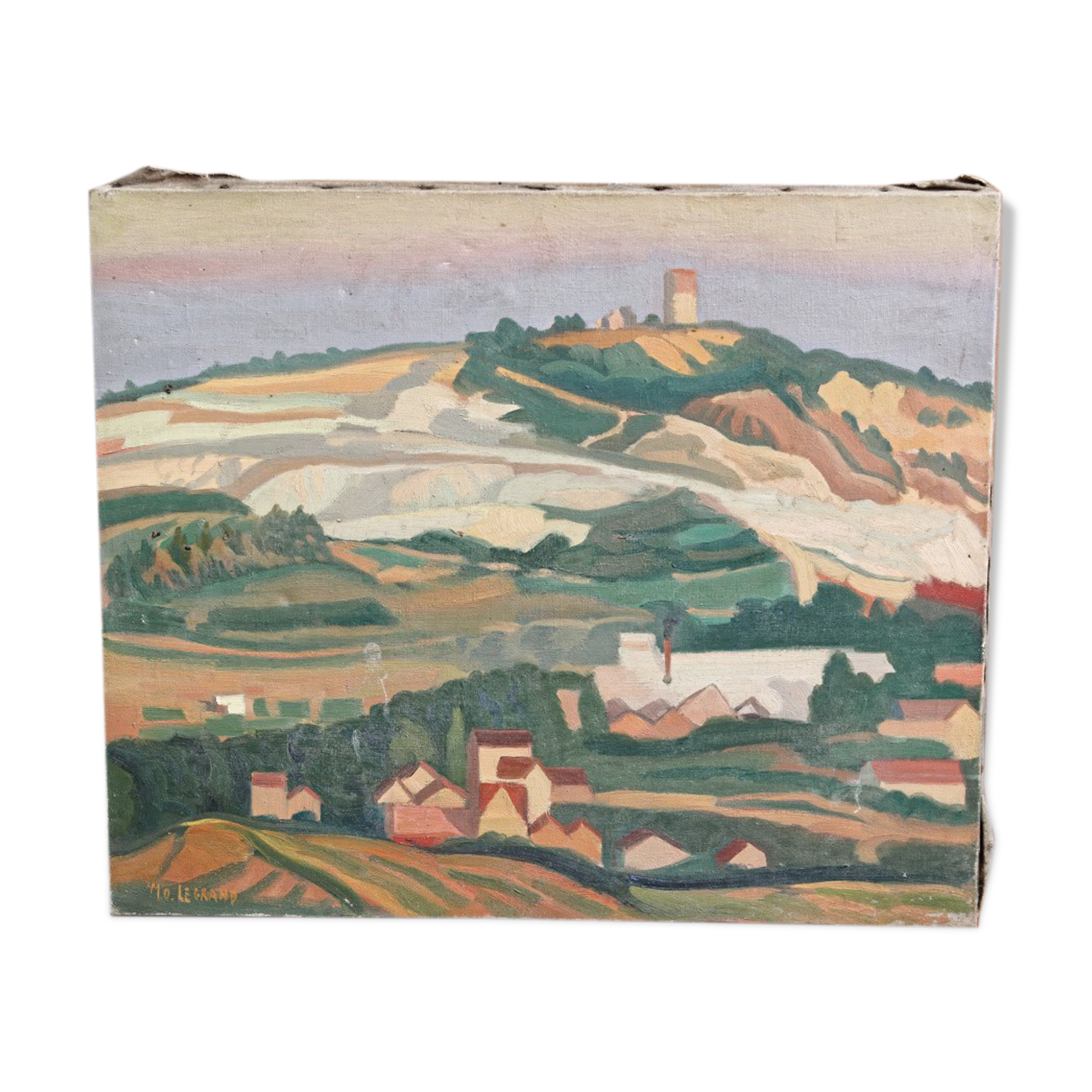Oil on canvas signed, landscape