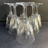 6 verres à vin baccarat service côte d’azur -taille n°3 - estampillés