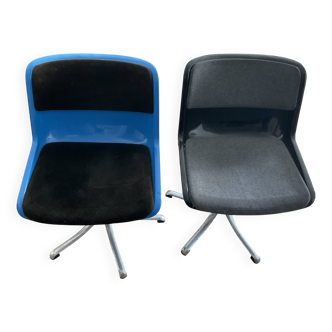 vends 2 chaises de bureau Modus année 80 Osvaldo Borsani-Techno Italie