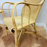Rattan armchairs