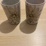 2 stoneware pots signed ra Robert Auguste