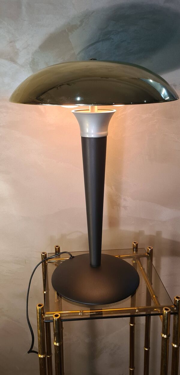 Lampe chrome or  champignon ( dit paquebot) 1975 a 85., h41 X l31 bon etat