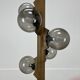 Temde Leuchten brutalist floor lamp, wood, 1970s