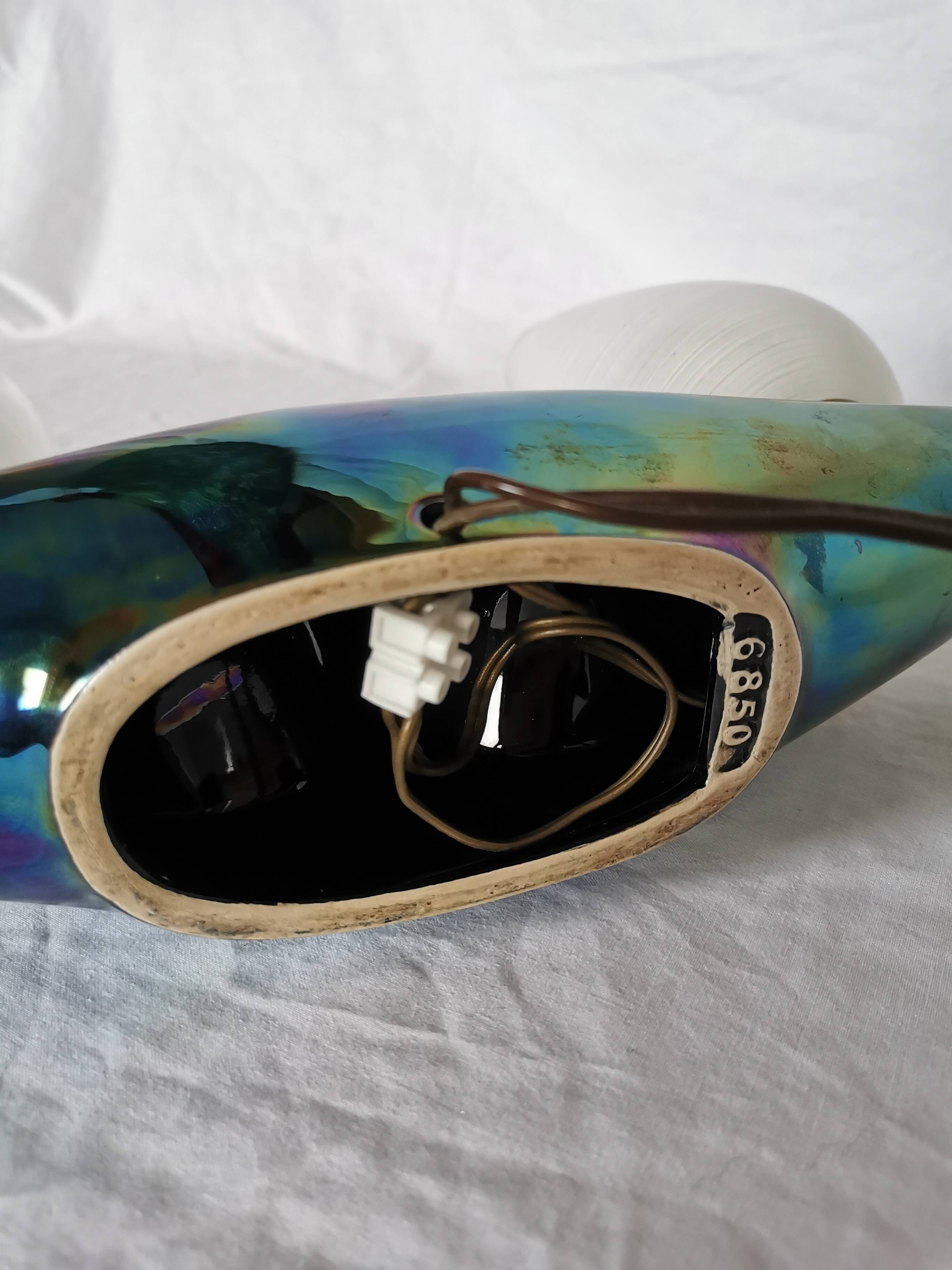 Verceram ceramic lamp, 1950, France.