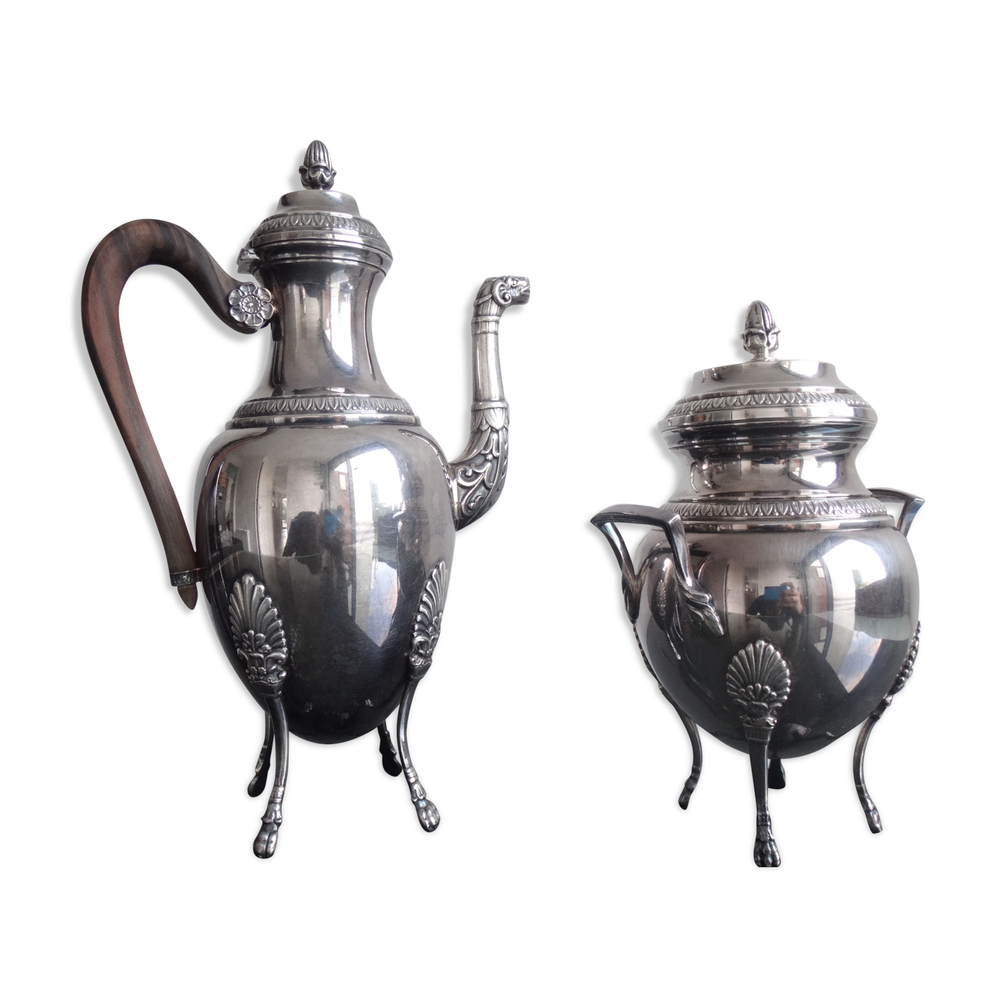 Théière Gallia Style Empire En Métal Argenté – Vintage, Rare – Occasion