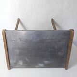 Wooden and zinc nesting tables