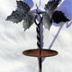 Wrought iron wall candle lamp with ancient vine leaves