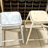 Pair of industrial workshop stools