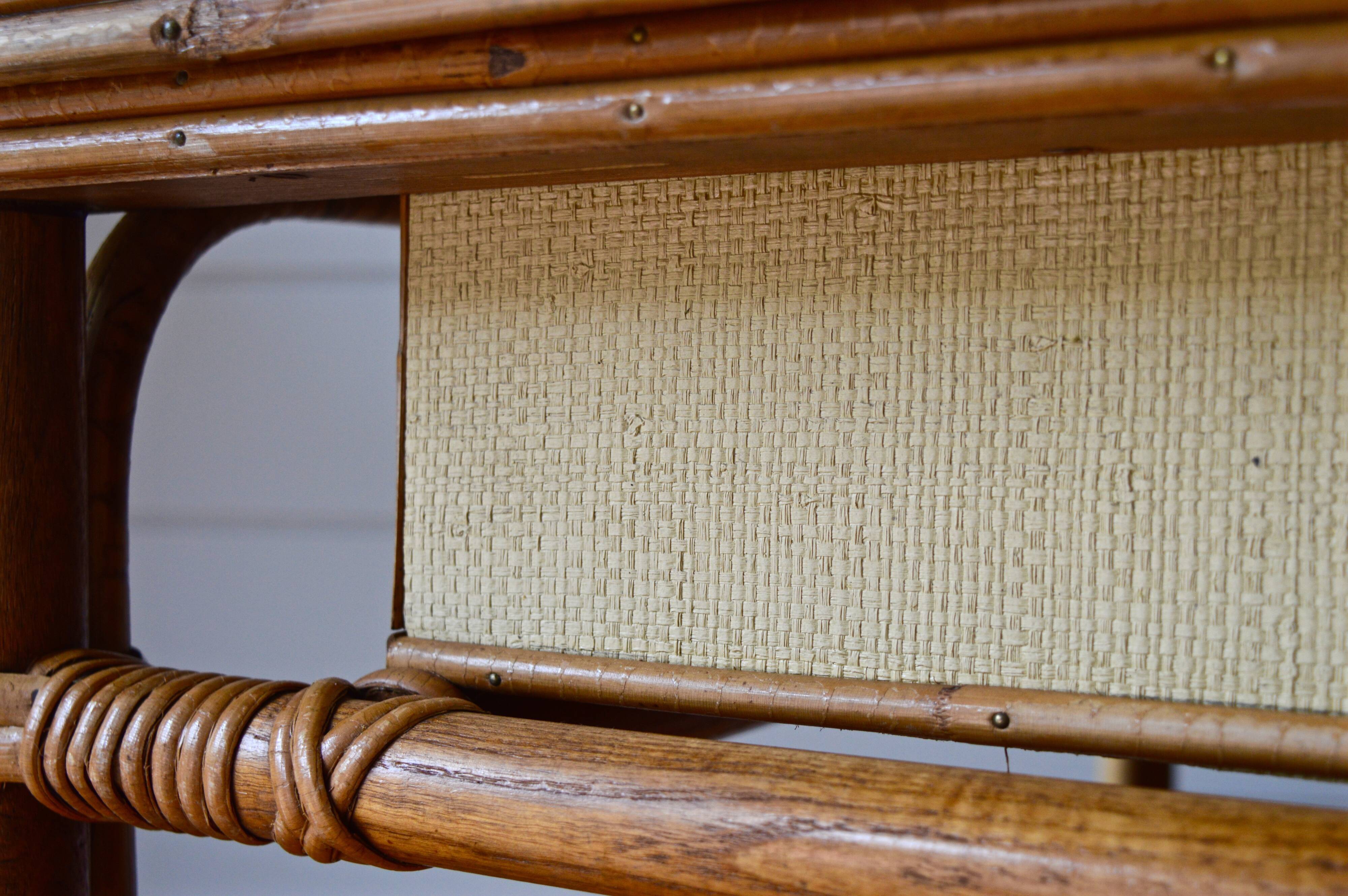 Rattan and wicker desk