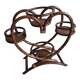 Vintage rattan heart plant holder