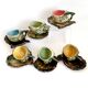 Service à café vintage Barbotine "Coquillages"