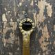 Pair of XXL torchlight sconces in golden beaten iron Italian work 1960