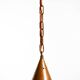 1960s cone pendant lamp in copper by th. valentiner copenhagen denmark