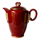 Antique Saint Clément coffee pot in burgundy and gold