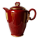 Antique Saint Clément coffee pot in burgundy and gold