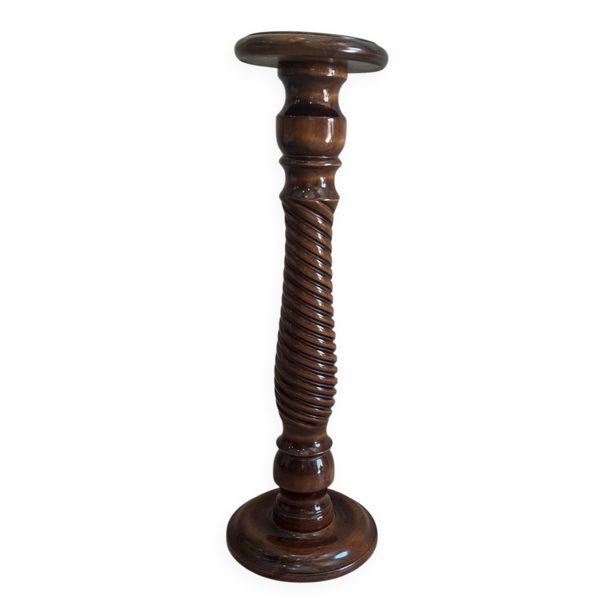 Twisted wooden stool