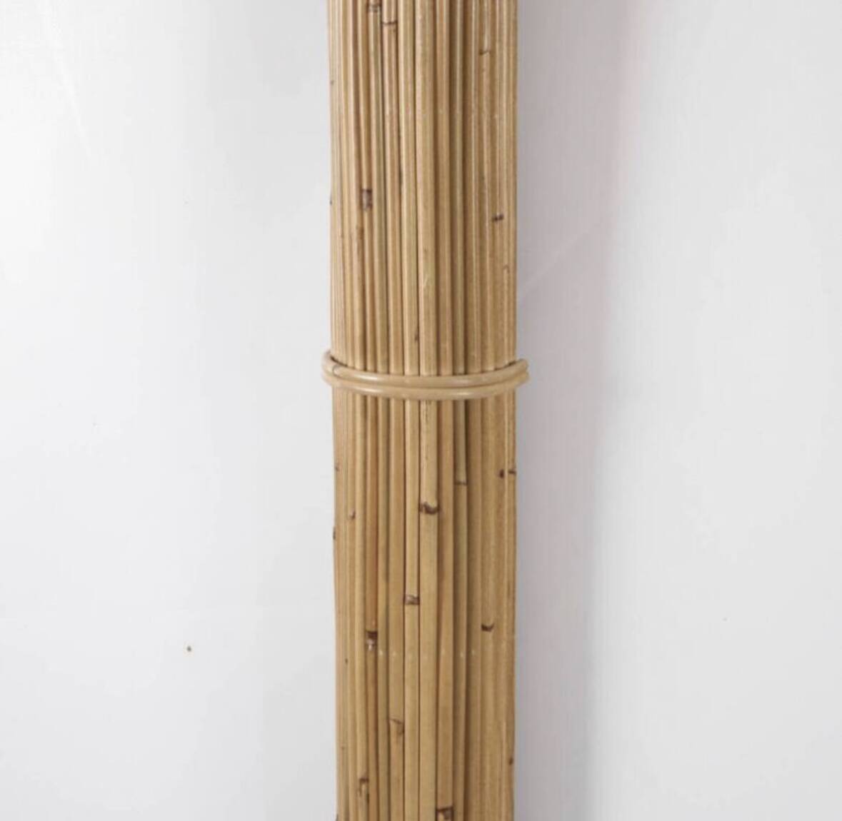 Pair of large rattan “palm/coconut tree” wall lights