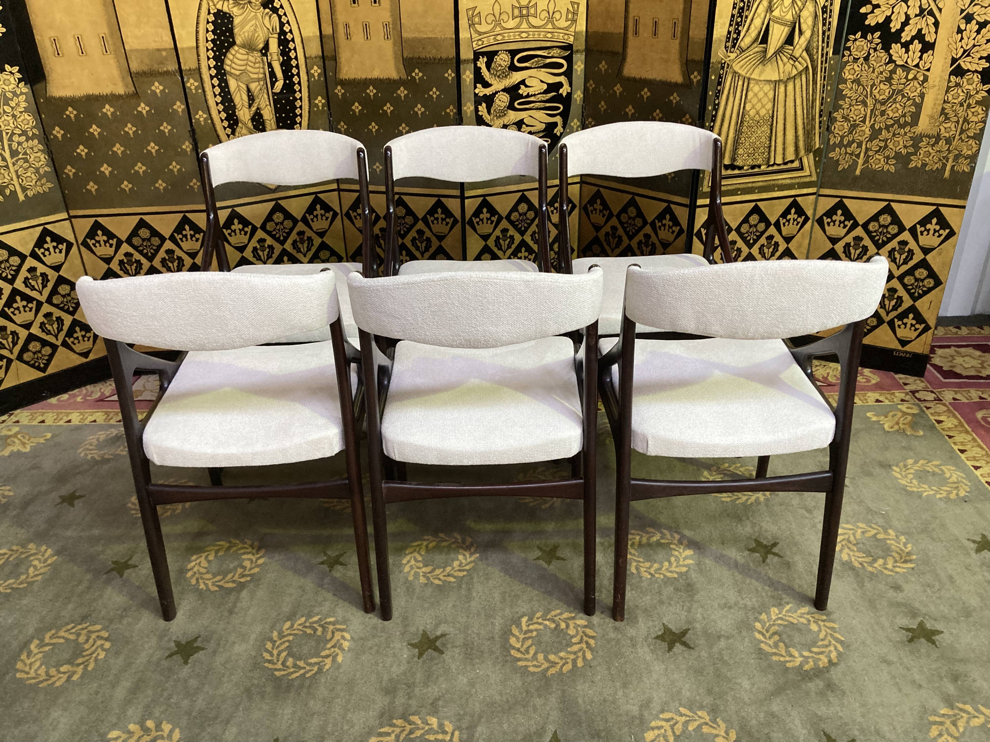 6 chairs 70s mahogany