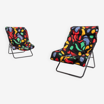 Chaises longues pliables Pop Art, années 1990