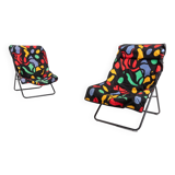 Foldable Pop Art lounge chairs, 1990’s