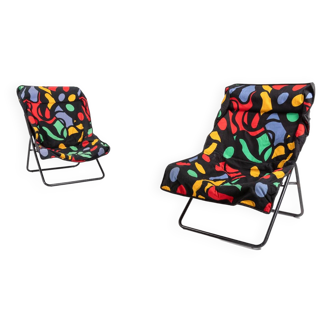 Chaises longues pliables Pop Art, années 1990