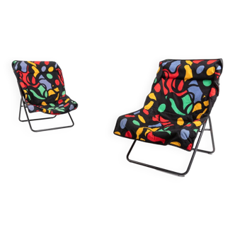 Foldable Pop Art lounge chairs, 1990’s