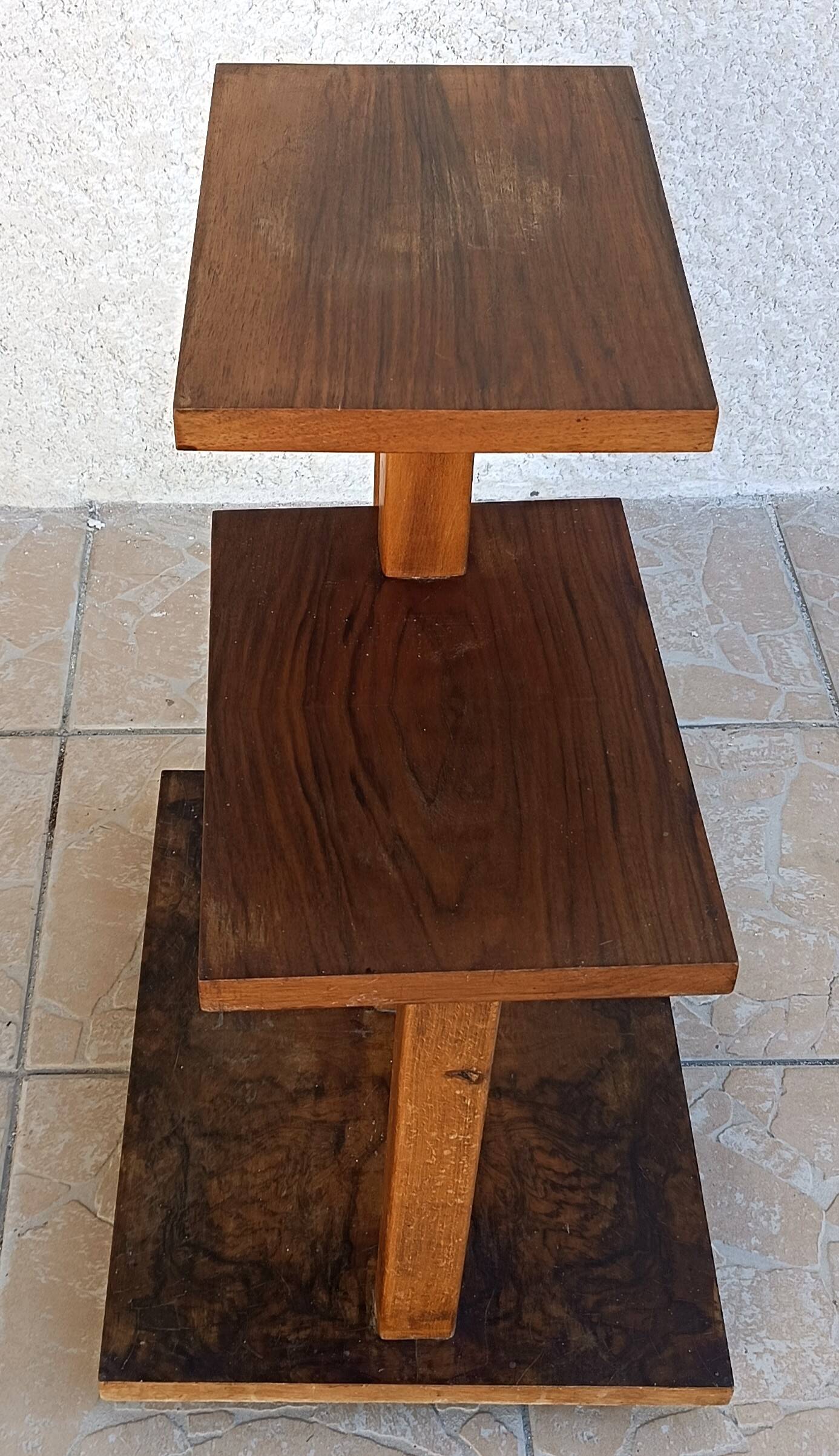 Vintage walnut burl stool