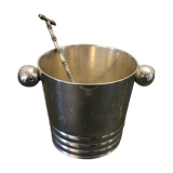 Ice bucket with silver metal ice spoon