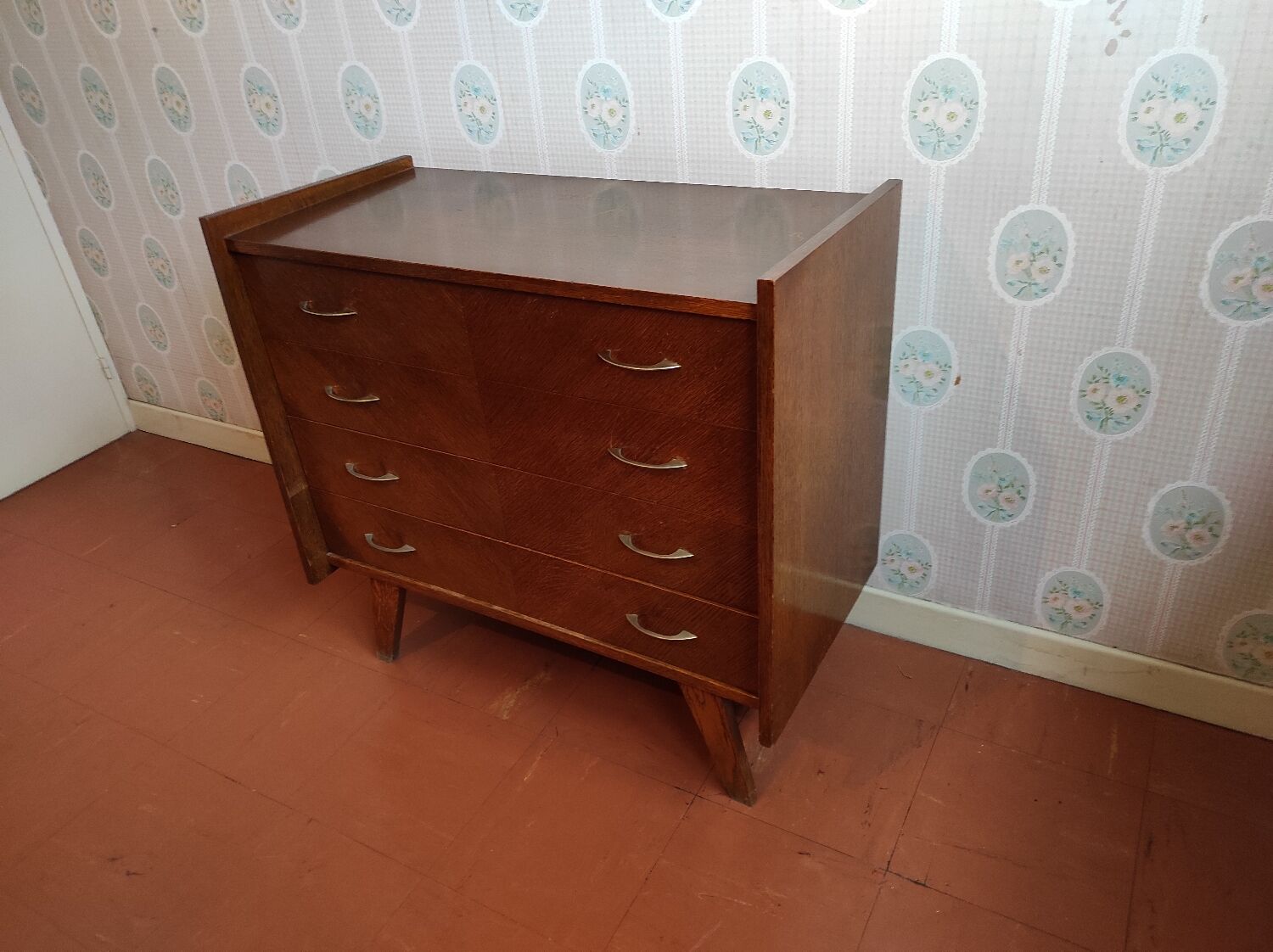 Scandinavian style chest of drawers 4 drawers 1960