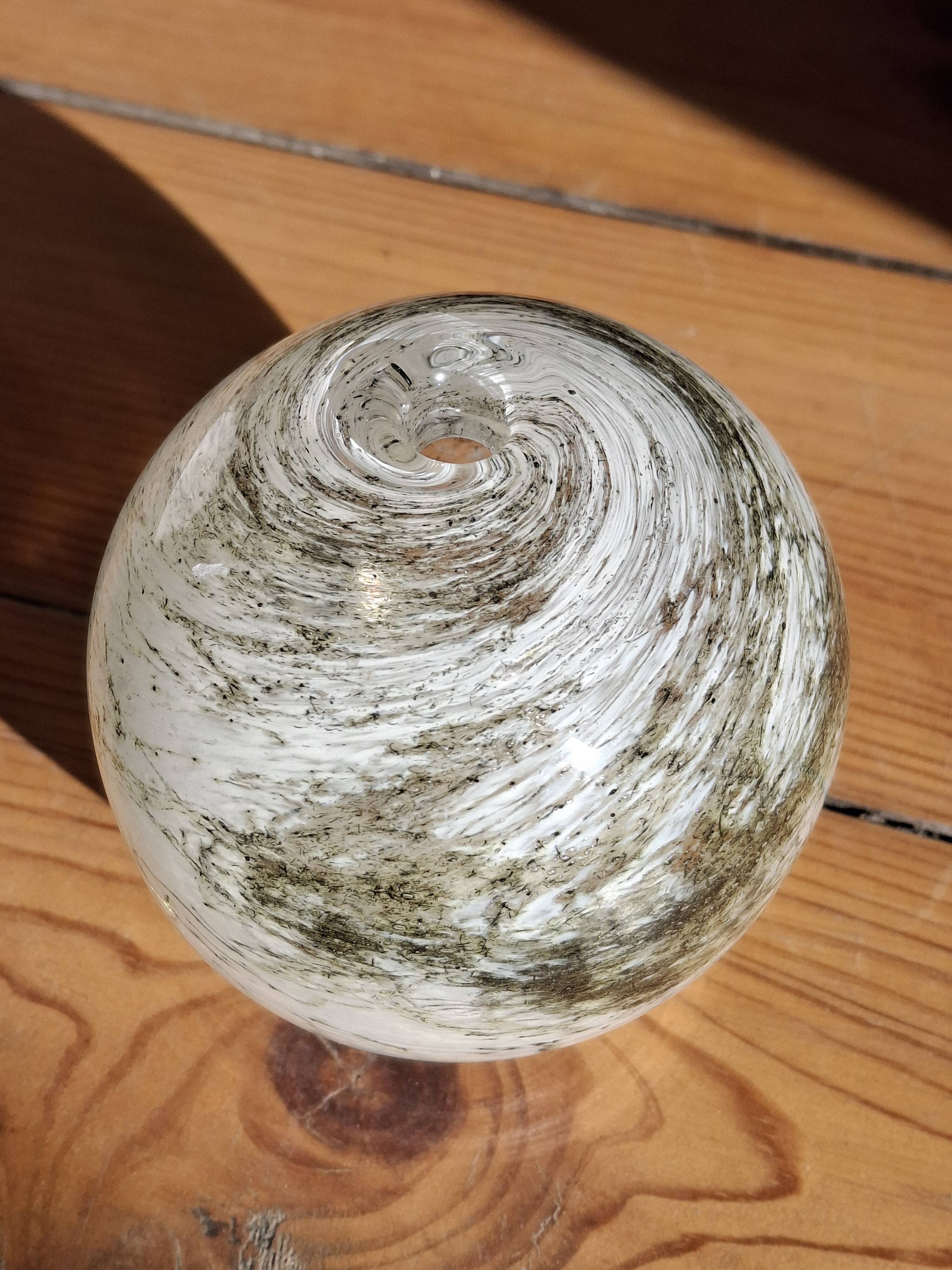 Yonel Faure signed blown glass soliflore vase