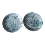 Faience plates by Gien Fables by Lafontaine