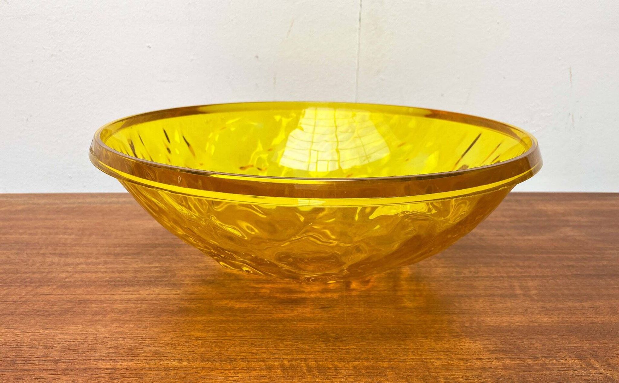 Vintage Italian Large Rare Yellow Moon Bowl from Mario Bellini for Kartell