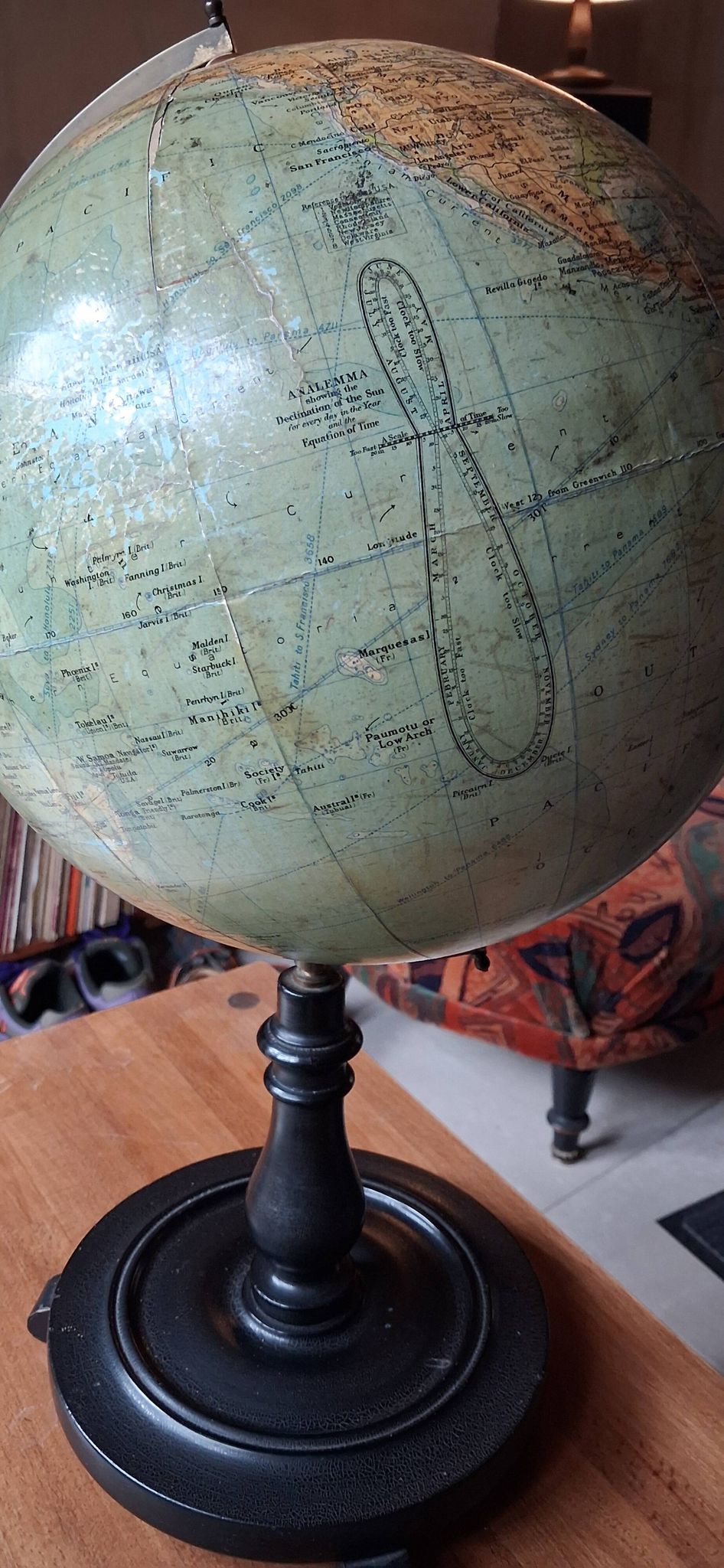 Globe terrestre 12inch après 1924