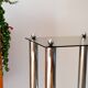 Bolster in chrome and smoked glass, double floors, Design, 1970