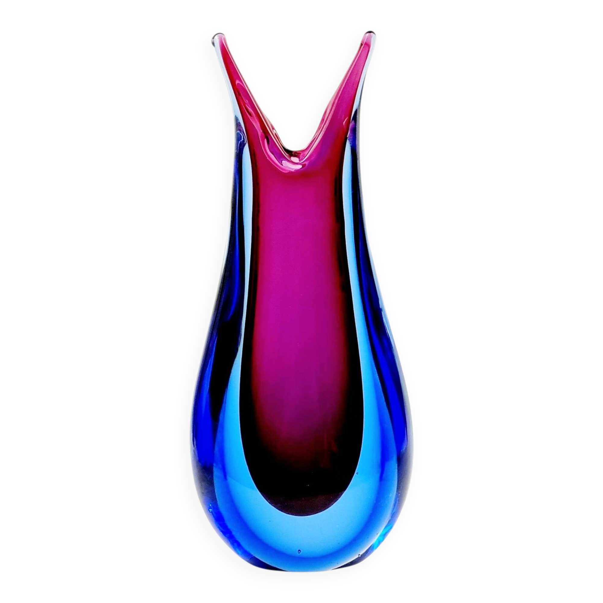 Mid-Century Sommerso Murano Glass Vase - Flavio Poli for Seguso, Italy, 60s