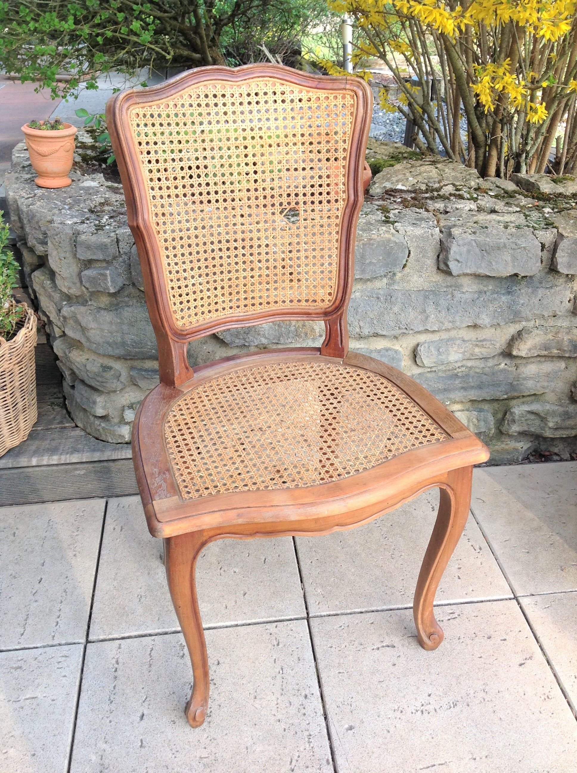 Louis XV style canned chair