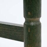 Odessa dining chairs set of 6, stained birchwood, Danish cord, 1970s