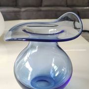 Bohemia Selection ball vase in handmade crystalline. Cobalt blue.