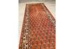 Tapis coloré naturel fait main des années 60 256x73cm