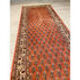Tapis coloré naturel fait main des années 60 256x73cm