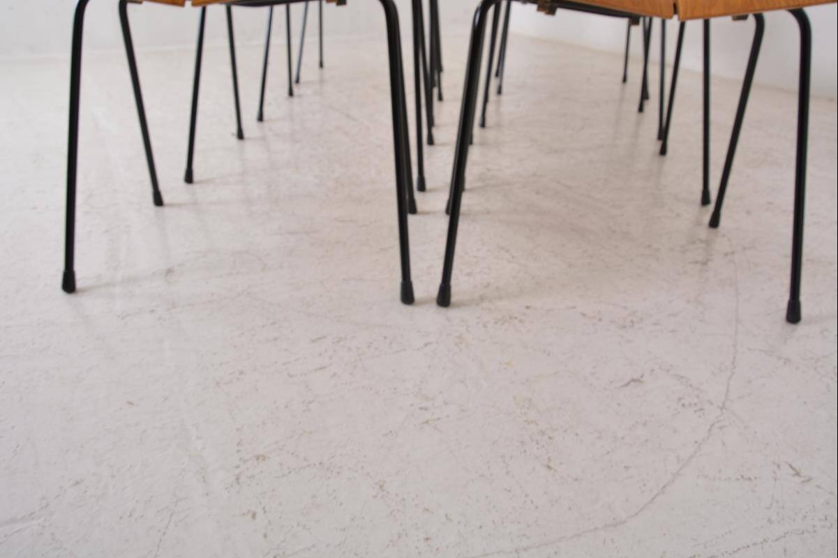 Set of 8 GA chairs by Hans Bellmann for Horgen-Glarus, Switzerland, 1960s