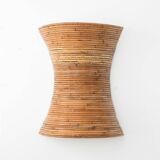 Pair of Organic Rattan Wall Sconces