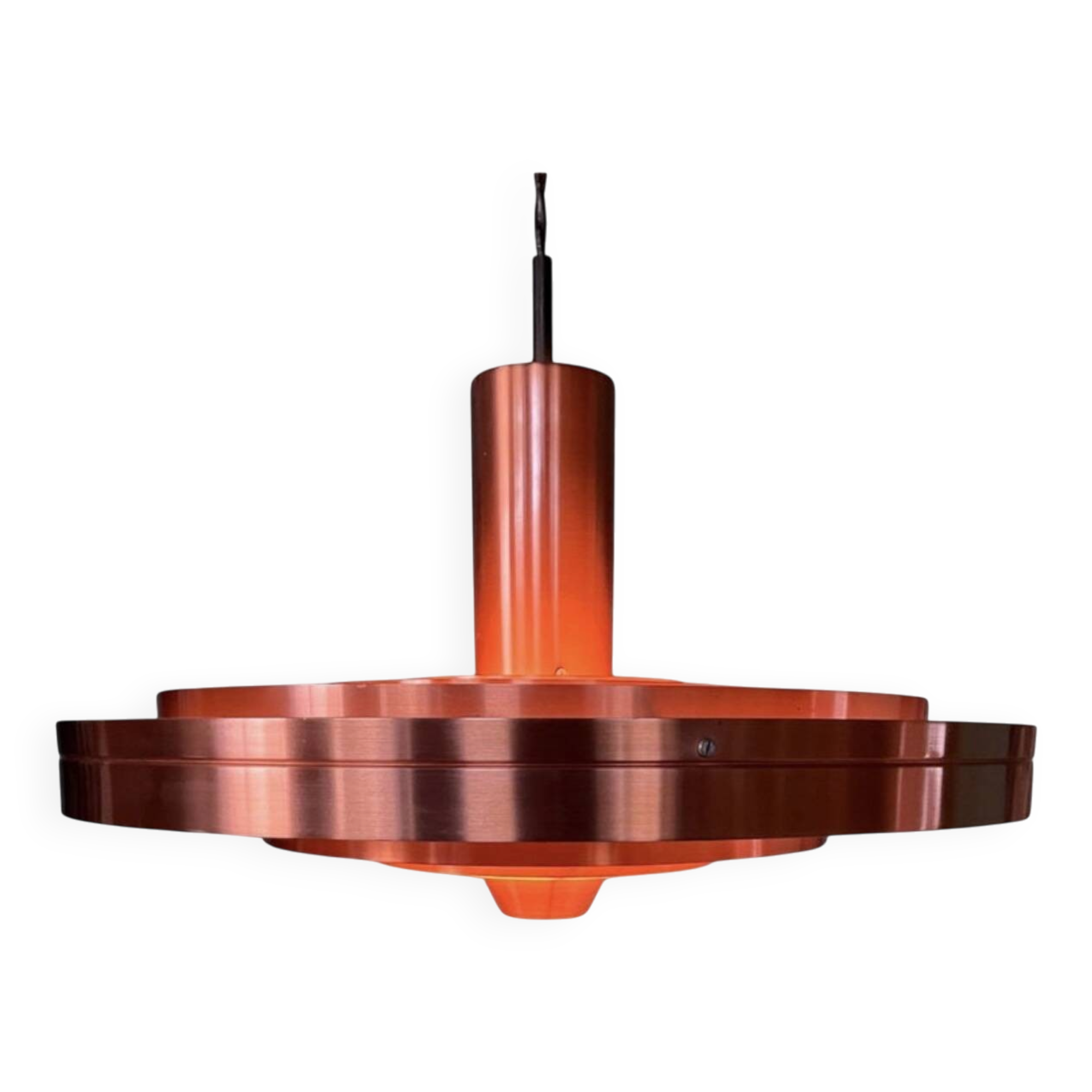 Vintage 1960s Fibonacci pendant in copper by Sofus Frandsen for Fog and Mørup