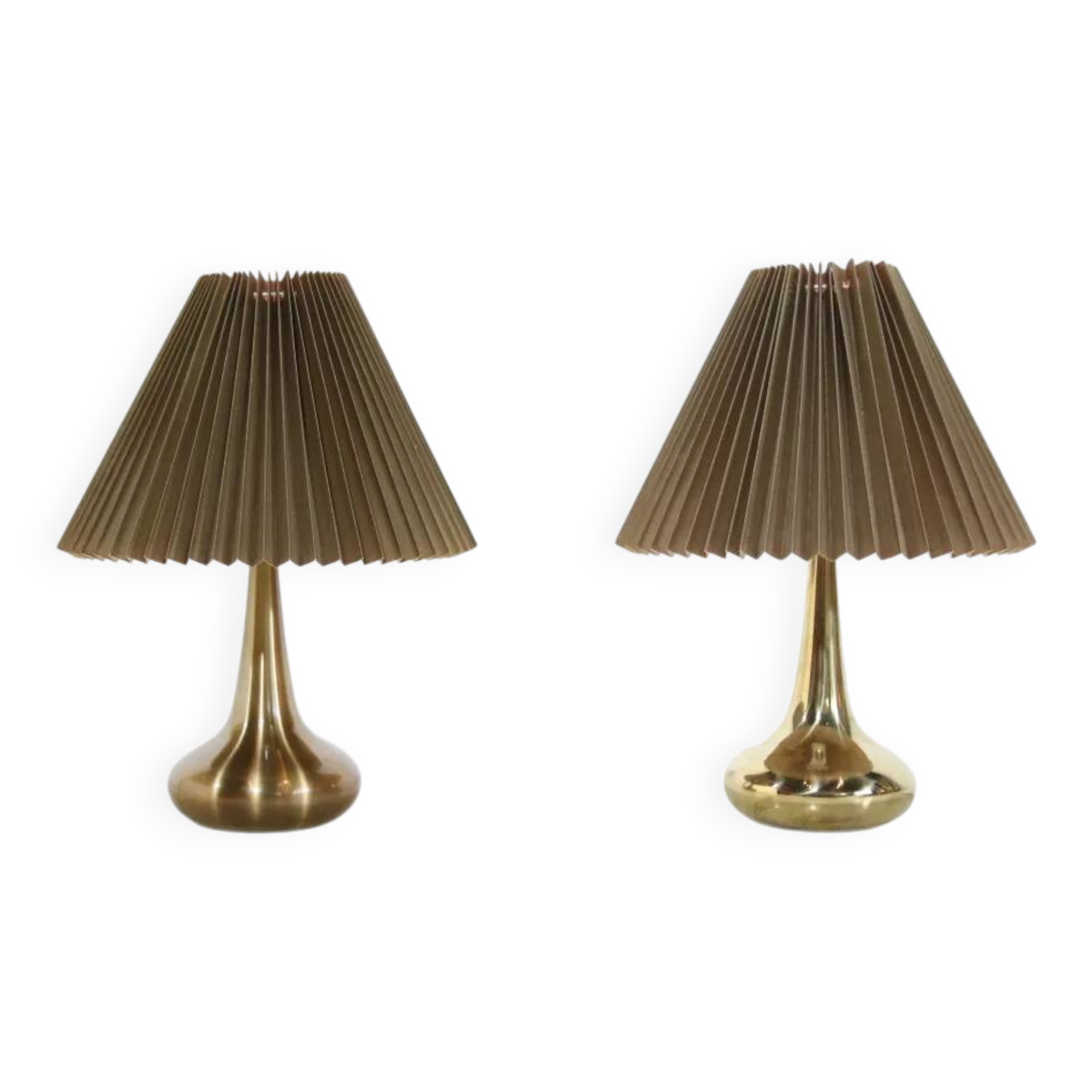 Ensemble de 2 lampes de table Orient en laiton Jo Hammerborg par Fog et Morup