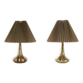 Set of 2 brass Jo Hammerborg Orient table lamps by Fog and Morup