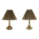 Ensemble de 2 lampes de table Orient en laiton Jo Hammerborg par Fog et Morup